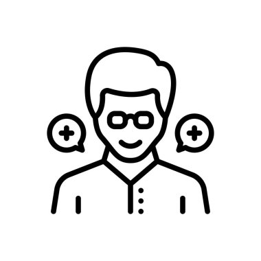 Pozitif için siyah çizgi simgesi 