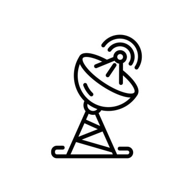 Anten için siyah çizgi simgesi 