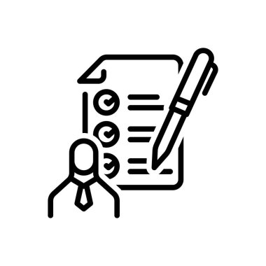 Değerlendirme için siyah çizgi simgesi 