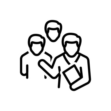 Rehber için siyah çizgi simgesi