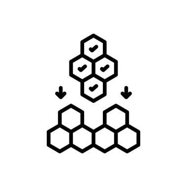 Sorun çözme için siyah çizgi simgesi