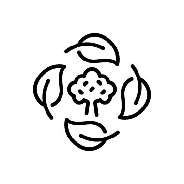 Geri dönüştürülebilir için siyah çizgi simgesi 