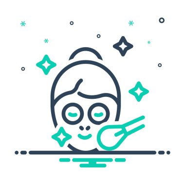 Yüz makyajı için simgeyi karıştır