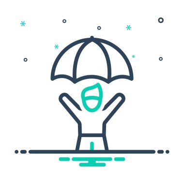 Hayat sigortası için karıştırma simgesi