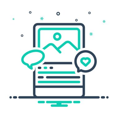 Sosyal ağ için simgeyi karıştır