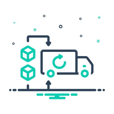 Tersine lojistik için simgeyi karıştır 