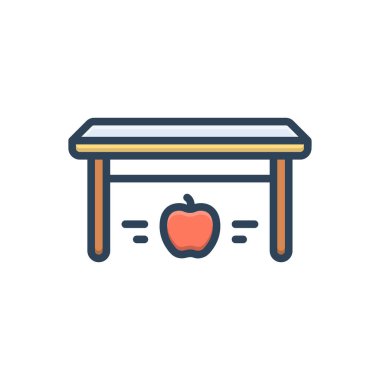 Aşağıdaki renk illüstrasyon simgesi 