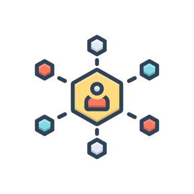 Öznitelik için renk illüstrasyon simgesi 