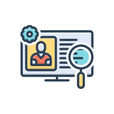 Color illustration icon for recruitment 