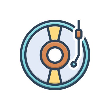 Color illustration icon for discs 