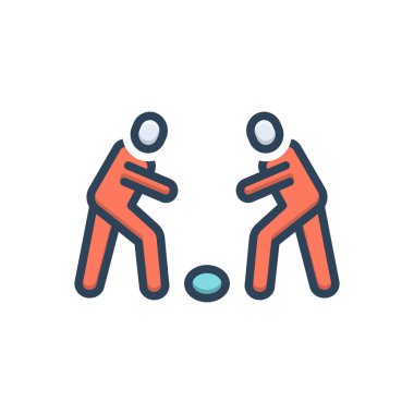 Color illustration icon for encountered 