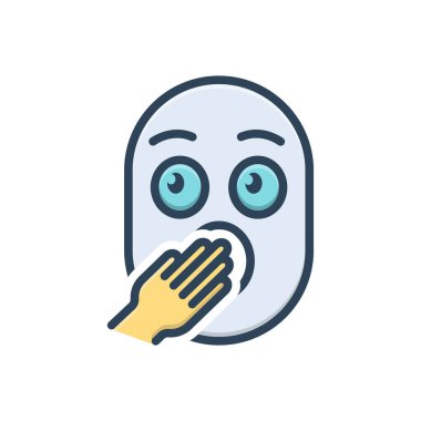 Color illustration icon for emoji