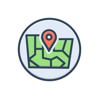 Color illustration icon for zoning 