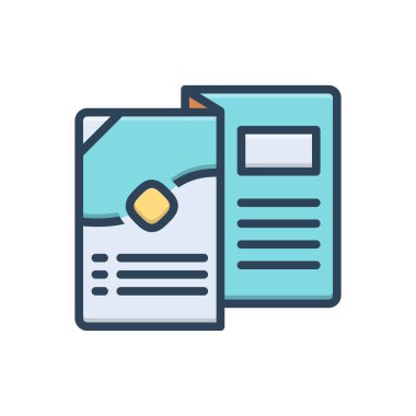 Color illustration icon for brochures 