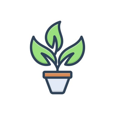 Color illustration icon for medicament