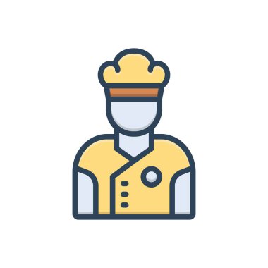 Fırıncı için renk illüstrasyon simgesi 