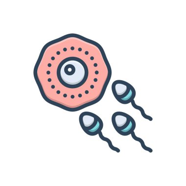 Color illustration icon for reproductive 