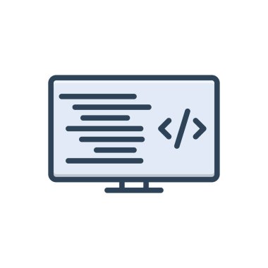 Program için renk illüstrasyon simgesi 