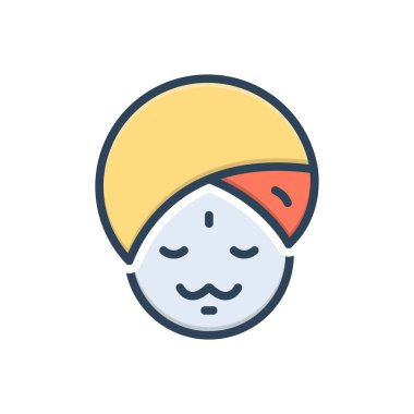 Color illustration icon for typical 