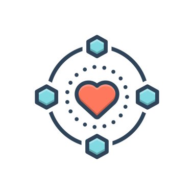 Görünümler için renk illüstrasyon simgesi 