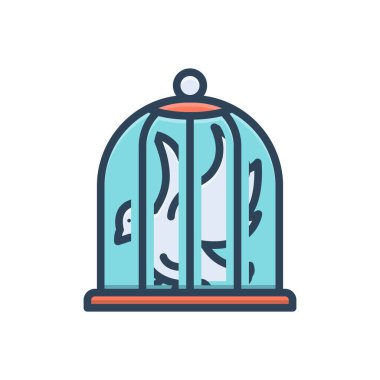 Kısıtlama için renk illüstrasyon simgesi 