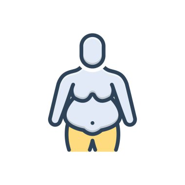 Kalın için renk illüstrasyon simgesi 