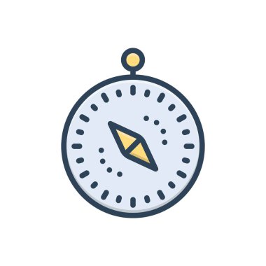 Navigasyon için renk illüstrasyon simgesi 