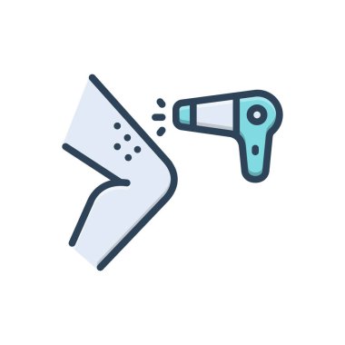 Silmek için renk illüstrasyon simgesi 