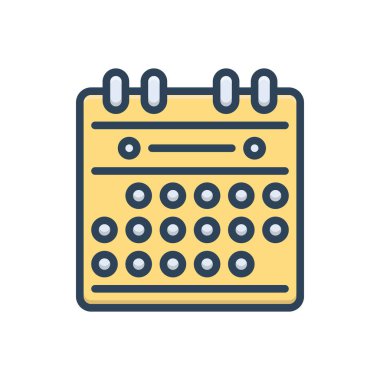 Günlerce renk resimleme simgesi 