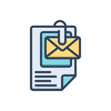 Eklentiler için renk illüstrasyon simgesi 