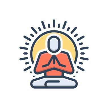 Zen için renk illüstrasyon simgesi 