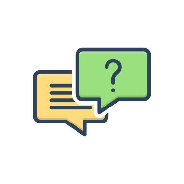 Faks için renk illüstrasyon simgesi