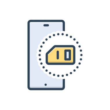 gsm için renk illüstrasyon simgesi