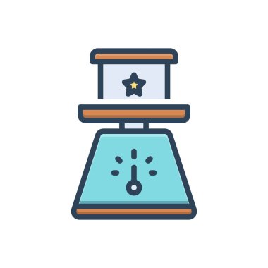 Kütle için renk illüstrasyon simgesi 