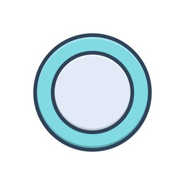 Yuvarlak için renk illüstrasyon simgesi 