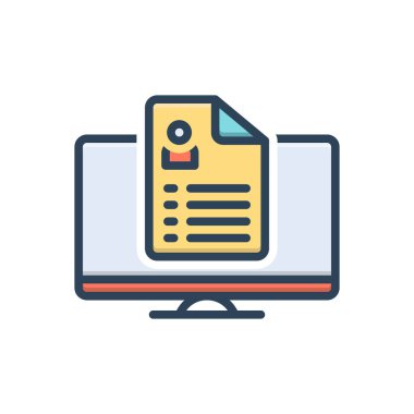 Uygulama için renk illüstrasyon simgesi 