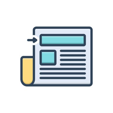 Başlık için renk illüstrasyon simgesi