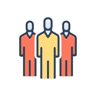 Personel için renk illüstrasyon simgesi 