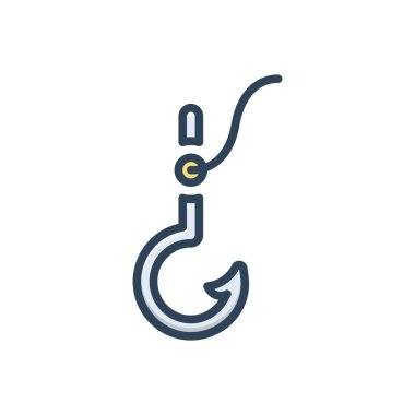 Kanca için renk illüstrasyon simgesi 