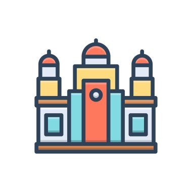 Leeds için renk illüstrasyon simgesi 