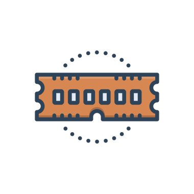 ram için renk illüstrasyon simgesi 