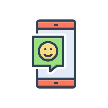 Geri bildirim için renk illüstrasyon simgesi