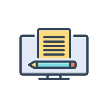 Günlük kaydı için renk illüstrasyon simgesi 