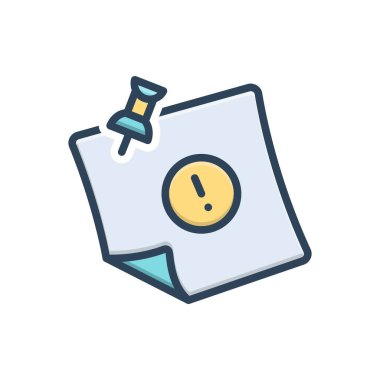 Hatırlamak için renk illüstrasyon simgesi 