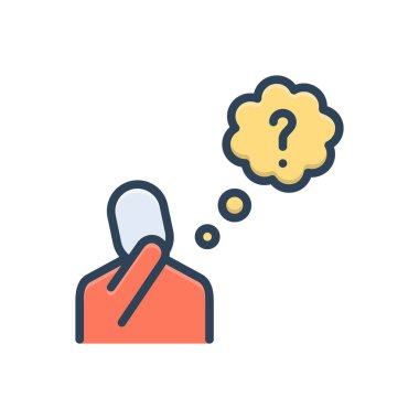 Hatırlamak için renk illüstrasyon simgesi 