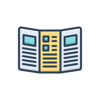 Katalog için renk illüstrasyon simgesi 