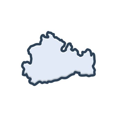 Surrey için renk illüstrasyon simgesi 