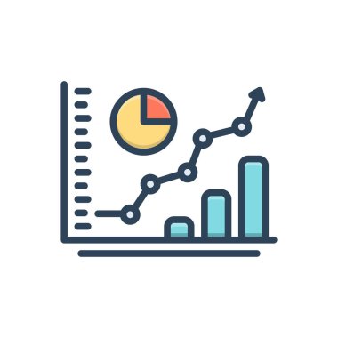 Tahminler için renk illüstrasyon simgesi 