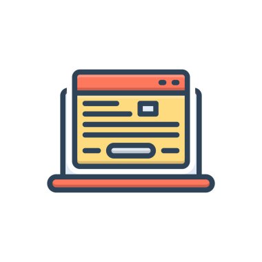 Yayımcı için renk illüstrasyon simgesi 