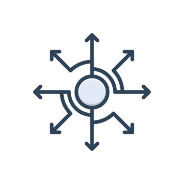 Genişlemek için renk illüstrasyon simgesi 